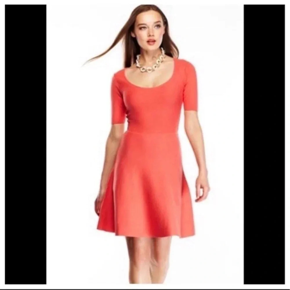 BCBGMaxAzria Y2K Coral Madisyn A-Line Cocktail Knit Dress Women’s Size S Small